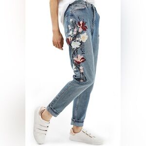 Embroidered Mom Jeans
